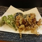 こなす - ホタルイカ、茄子、オクラ、天ぷら