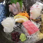 割烹 嶋村 - お造り5点盛り