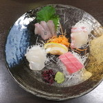 割烹 嶋村 - お造り5点盛り