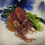 小料理 すず乃 - ホタルイカとさしびろの酢味噌かけ