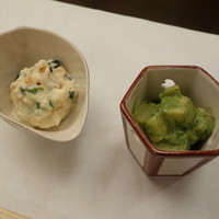 ぎおん 阪川 - 湯葉の和え物、筍の和え物
