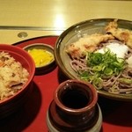 Udontei - ちくわ天 ぶっかけ蕎麦と  かやくご飯