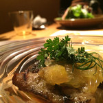 前菜から鯵の軽いスモーク茄子の味噌焼きピンクグレープフルーツ