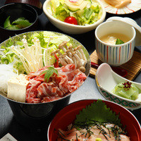 宮崎牛すきやきとトロ丼御膳
