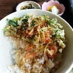 ふるた - 天丼の断面（汚く写り、すみません）