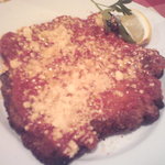 イタリア食堂TOKABO - 鶏カツトマトソースチーズ乗せ＠６００円