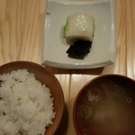 たけ - 2016、銀シャリ・味噌汁・香の物