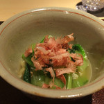 澤いち - 中身は大将の究極のお出汁で焚いた小松菜の煮浸し