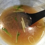 麺や而今 - 塩つけ麺-スープ割(2016/4)