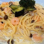 KOU - 海老・明太子・きのこのクリームパスタはお贅沢