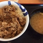 松屋 - 牛めし（大盛り）＠390円味噌汁付き