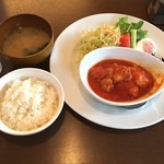 あみたつ 矢口亭 - チキンのトマト煮定食