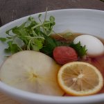 何時も庵 - 夏うどん　　　はばのひ～ろいおうどんを冷たい出汁で味わう