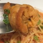 ストラーダ ディ ギャマン - うにパスタ　これでも少なめにしてもらった