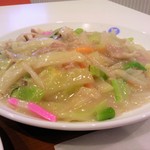 天津包子館DELI - 太麺皿うどん+餃子４個：セットで990円