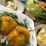 おはしとこむぎ - かぼちゃ巾着