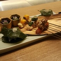 天神橋 青木 - 串焼きと貝のヌタとモズク