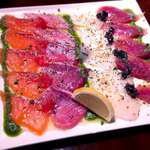鮮魚の3点カルパッチョ　(2016.3.25)