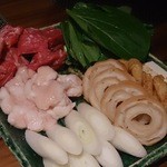 江戸肉割烹　ささや - 江戸焼きの食材