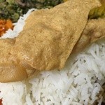 セイロンカリー - バスマティライス・パパダム(米と豆の揚げせんべい)