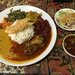 アンブラ 1000円＋バスマティライスに変更 200円＋ミニカリー(マトンカリー)追加 200円(税込)