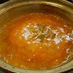 野菜が美味しい鶏豚ラーメン まる重 - ＋200円でチーズ入り雑炊にできます