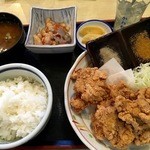 かわかみ - 鳥もも唐揚げ定食(860円)