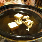 旬和風食彩 さとう - 豆腐＋シメジ
      (少し食べちゃいました)