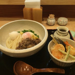 麦穂 - 非常にさっぱりしてます和牛温玉ぶっかけ。