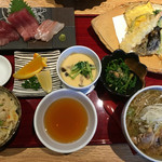 山形蕎麦と串揚げのお店 焔蔵 - 限定１５食の「本日の㷔蔵膳」（2016.4）