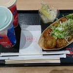 Tsukiji Gindako - 瀬戸内塩レモンおろし（８個入り・680円）、ドリンクセット（M・100円、L・150円）