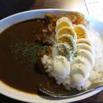 カレー屋３時まで。 - カレーライス並盛（３００ｇ）￥６５０＋スライスエッグ￥１００