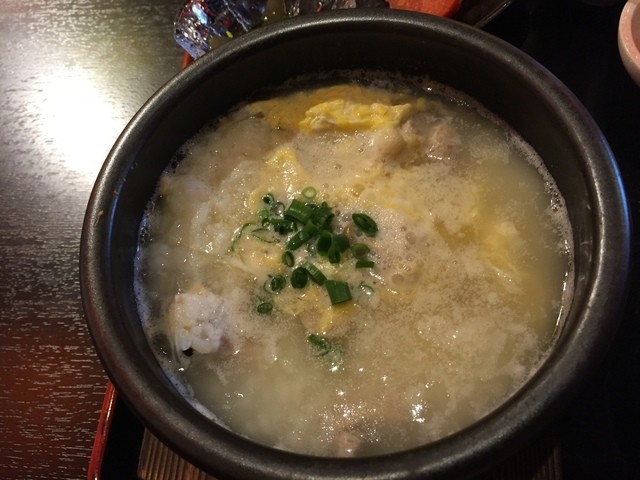 朝から水炊き鳥雑炊をしっかりいただきました By つら じゃこくじら 博多 居酒屋 食べログ