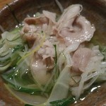 鹿教湯 三水館 - 松本一本ネギ鍋 安曇野放牧豚 御牧豆腐
      
      