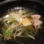 鹿教湯 三水館 - 松本一本ネギ鍋 安曇野放牧豚 御牧豆腐
      
      