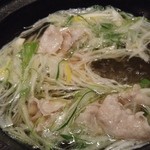 冬の名物、松本一本ネギ鍋 安曇野放牧豚 御牧豆腐
          
          