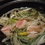 鹿教湯 三水館 - 松本一本ネギ鍋 安曇野放牧豚 御牧豆腐
      
      