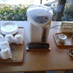 鹿教湯 三水館 - ロビーにてコーヒーをいただきました