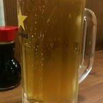 元祖やきとり串八珍 - 生ビール（497円）