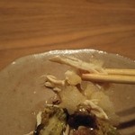 鹿教湯 三水館 - フキノトウと鶏のササミのみぞれかけ