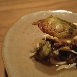 鹿教湯 三水館 - フキノトウと鶏のササミのみぞれかけ