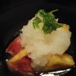 鹿教湯 三水館 - さつま芋のべっこう揚げ 大根おろしとともに