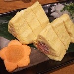 炭火串焼 初代バッジョ - 出汁巻き玉子(しらす、明太子)