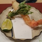 季節料理 成 - 腰油と、海老の天ぷら