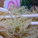 二万石 - ラーメン￥３９９　麺アップ