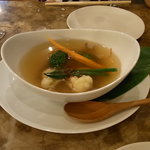 エンボカ 東京 - 生ハムの野菜スープ