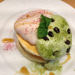 Sapporo Pancake&Parfait Last MINT - さくらあんと抹茶のパンケーキ
      1200円(税抜)