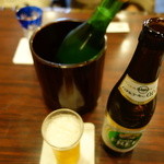 魚栄 - 冷酒とノンアルコールビール。愚生がハンドルキーパー（笑）