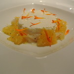 ラ・トルテュ - クレメ・ダンジュ
      夏ミカンとライチのマセレ、ローズマリー風味