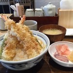 海鮮串天ぷら 中野家 - 2016年4月／ランチ天丼ファイブハンドレッド500円税込